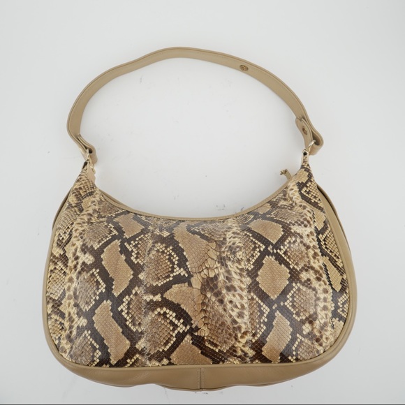 Vintage Handbags - Vintage snakeskin leather hobo shoulder bag